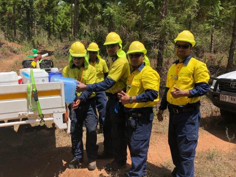 Tuvaluan forestry workers in Kingaroy, Queensland